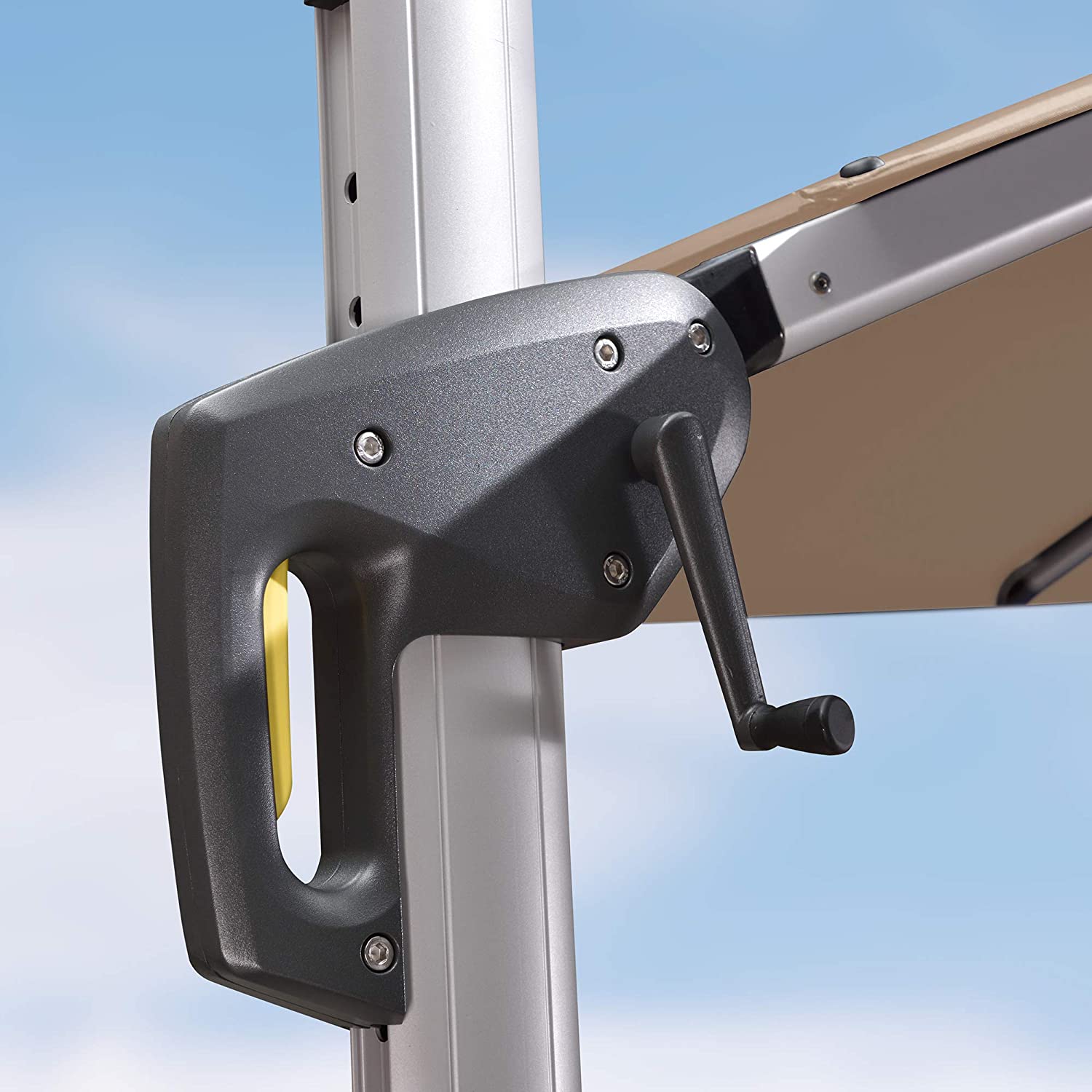 PURPLE LEAF Patio Umbrella Outdoor Rectangle Umbrella Large Cantilever Umbrella Windproof Offset Umbrella Heavy Duty Sun Umbrella