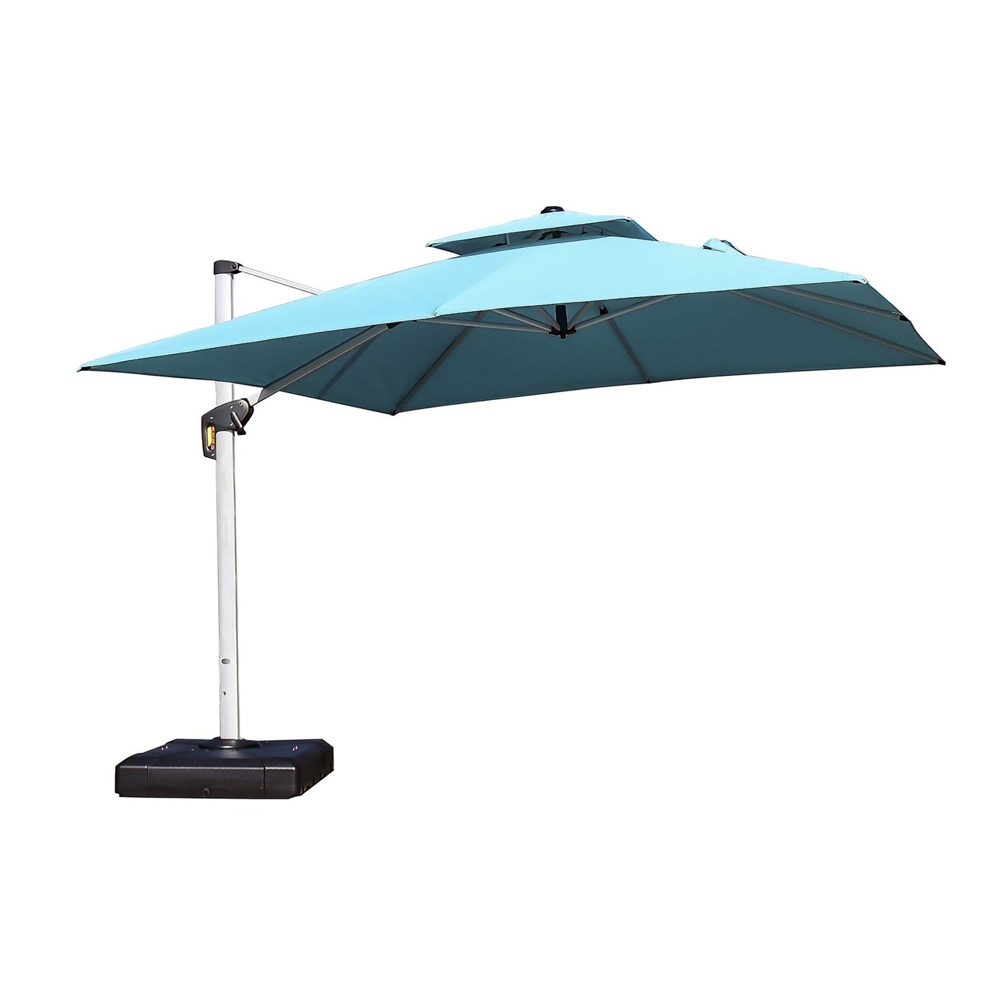 PURPLE LEAF Patio Umbrella Outdoor Square Umbrella Large Cantilever Umbrella Windproof Offset Umbrella Heavy Duty Sun Umbrella