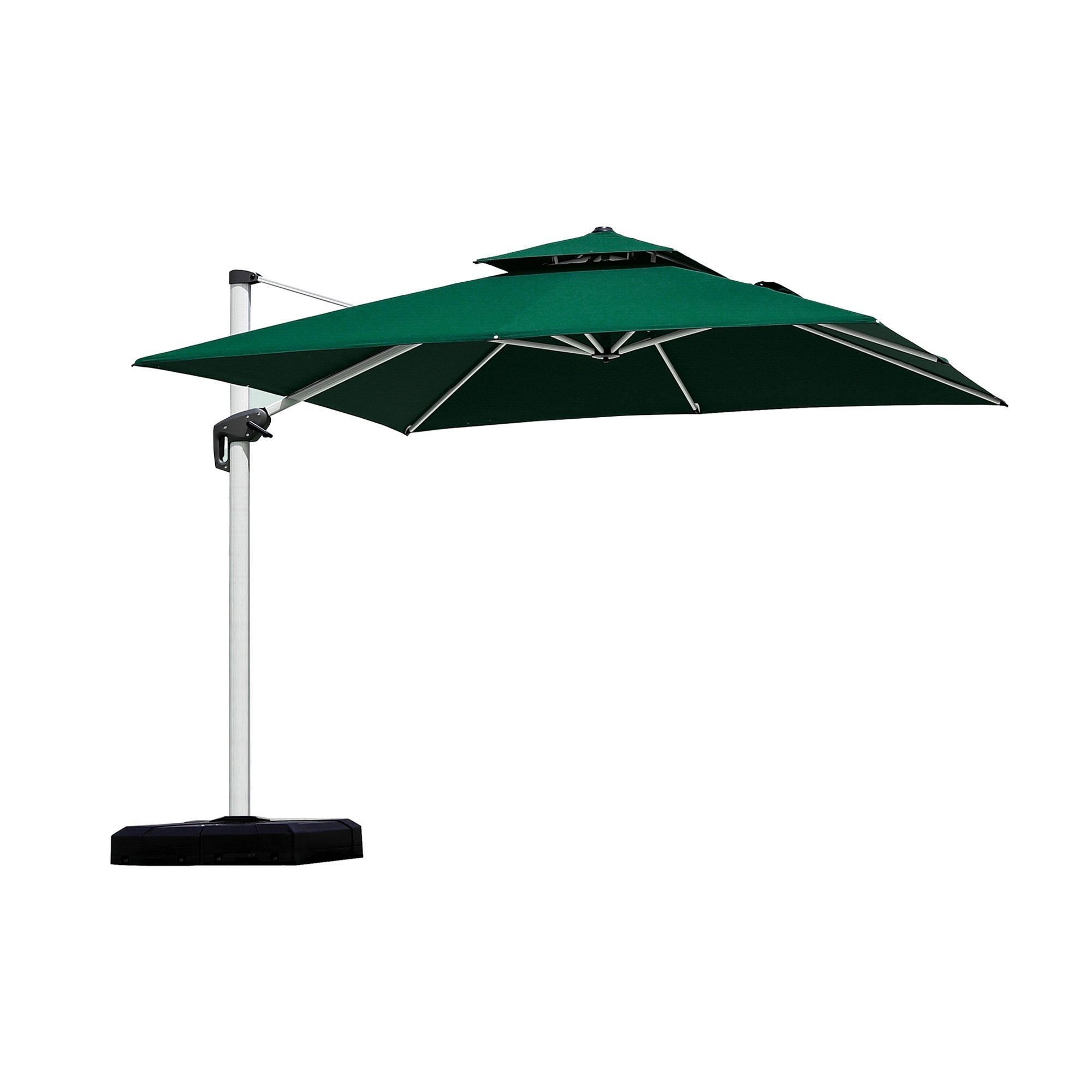 PURPLE LEAF Patio Umbrella Outdoor Square Umbrella Large Cantilever Umbrella Windproof Offset Umbrella Heavy Duty Sun Umbrella