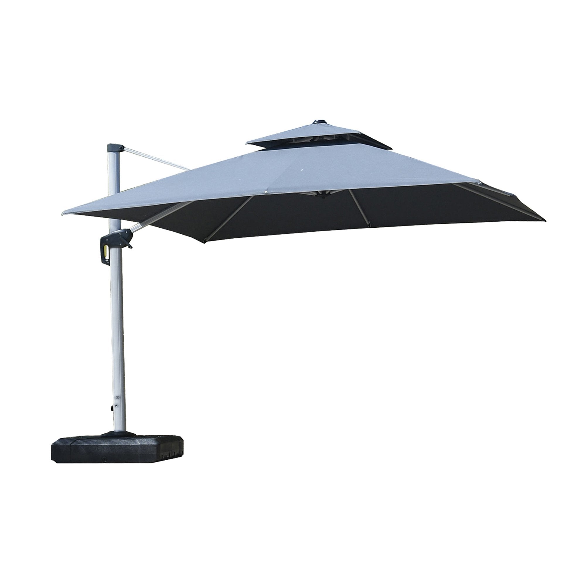 PURPLE LEAF Patio Umbrella Outdoor Square Umbrella Large Cantilever Umbrella Windproof Offset Umbrella Heavy Duty Sun Umbrella
