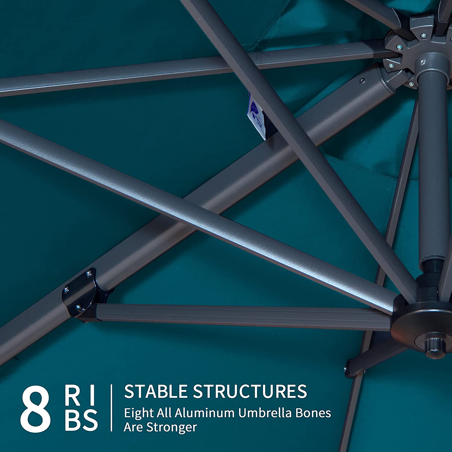 PURPLE LEAF Patio Umbrella Outdoor Cantilever Round Umbrella Aluminum Offset Umbrella with 360-degree Rotation