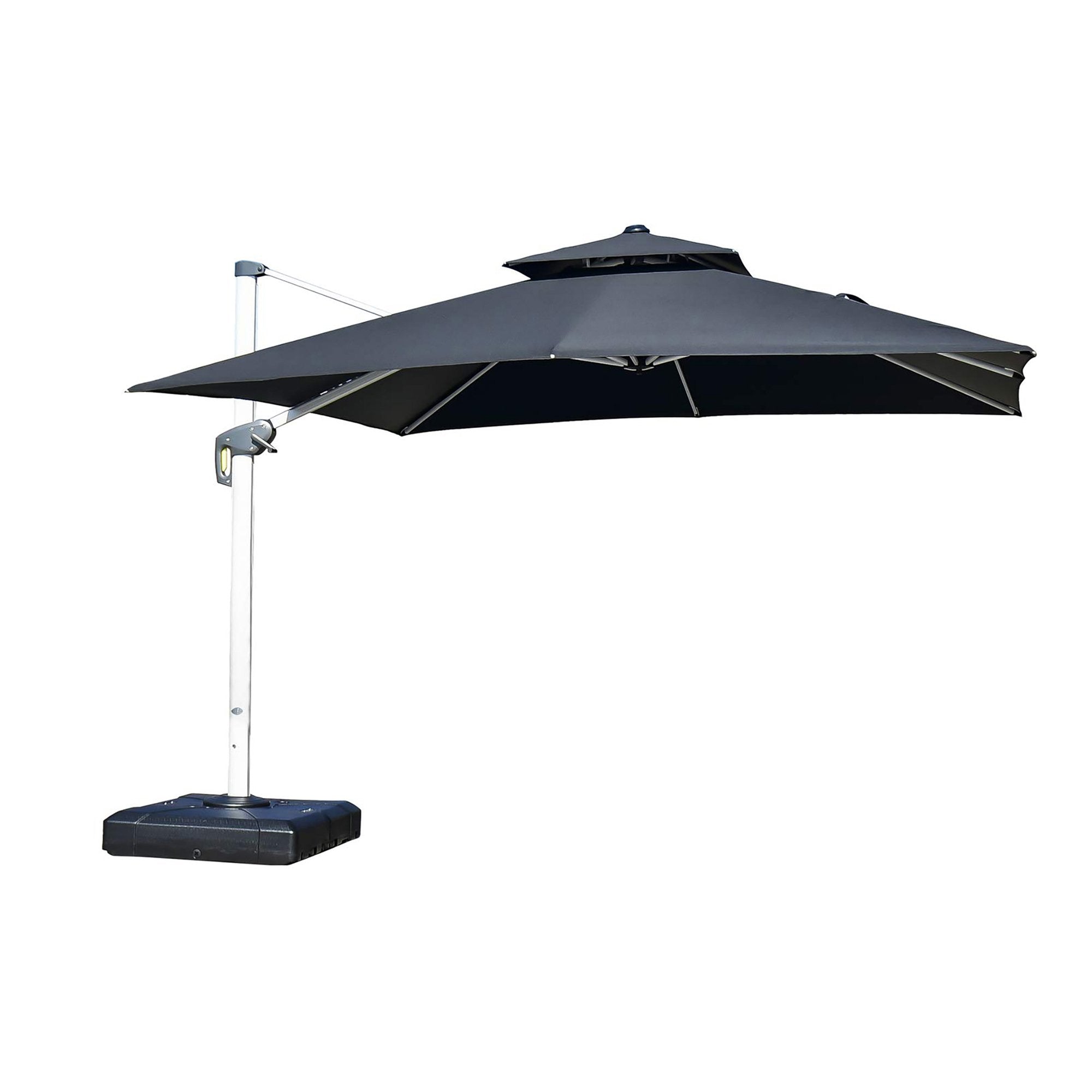 PURPLE LEAF Patio Umbrella Outdoor Square Umbrella Large Cantilever Umbrella Windproof Offset Umbrella Heavy Duty Sun Umbrella