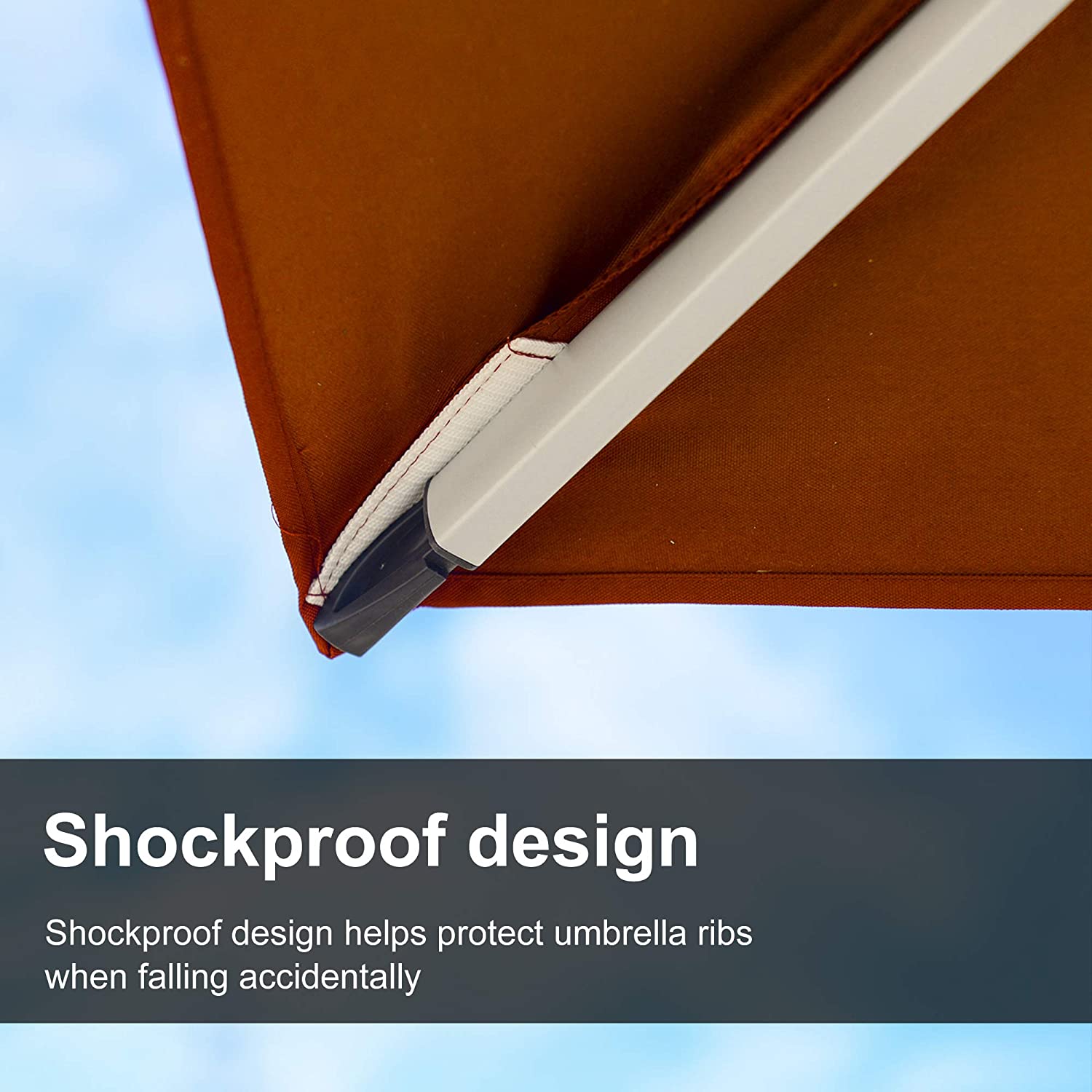 PURPLE LEAF Patio Umbrella Outdoor Rectangle Umbrella Large Cantilever Umbrella Windproof Offset Umbrella Heavy Duty Sun Umbrella