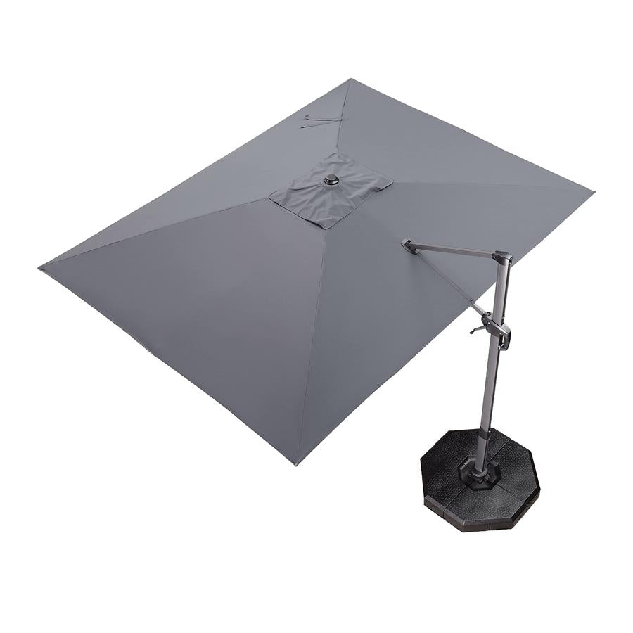 PURPLE LEAF Patio Umbrella Outdoor Cantilever Square Umbrella Aluminum Offset Umbrella with 360-degree Rotation