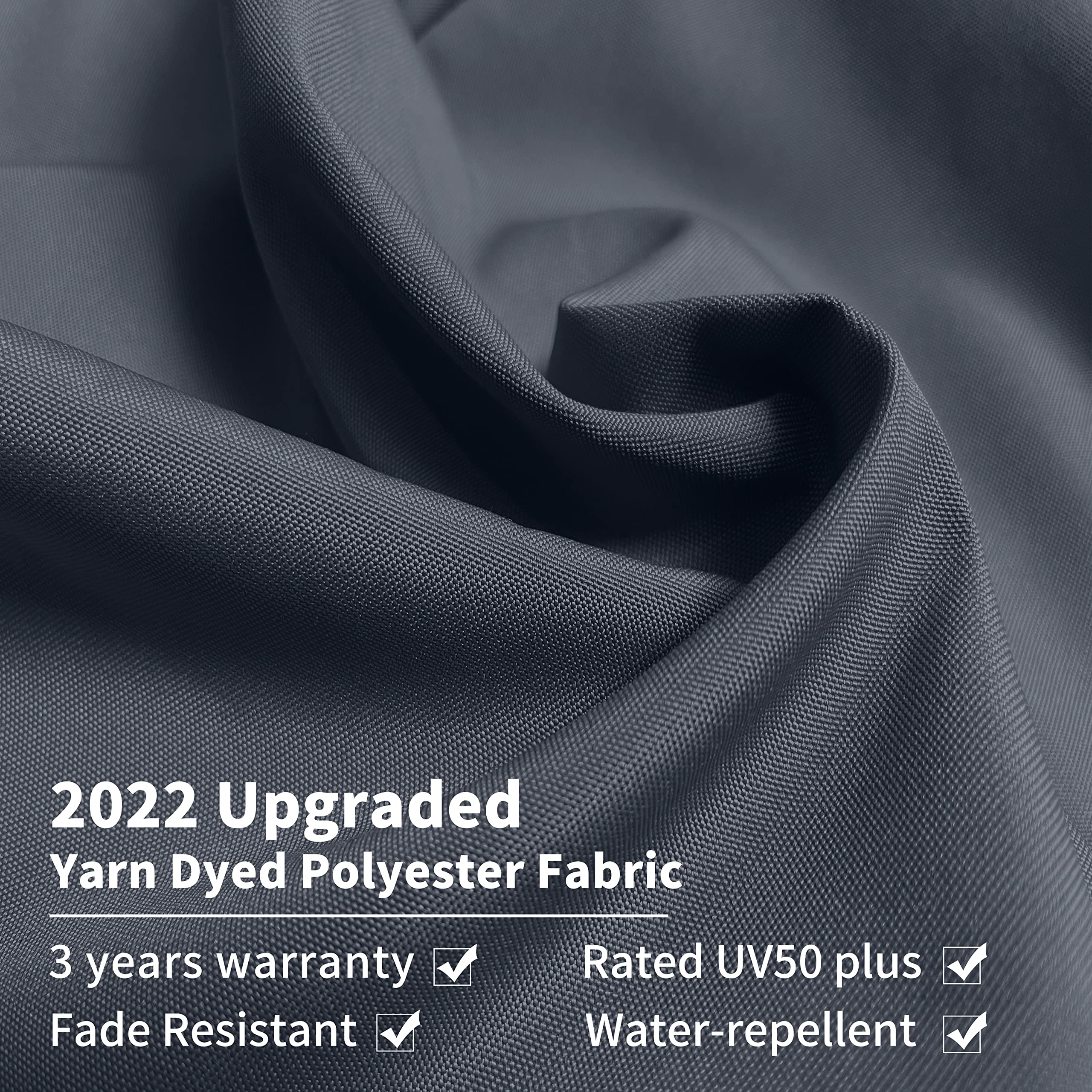 PURPLE LEAF 10'×10' Patio Umbrella Outdoor Cantilever Solar Powered LED Square Umbrella Aluminum Offset Umbrella