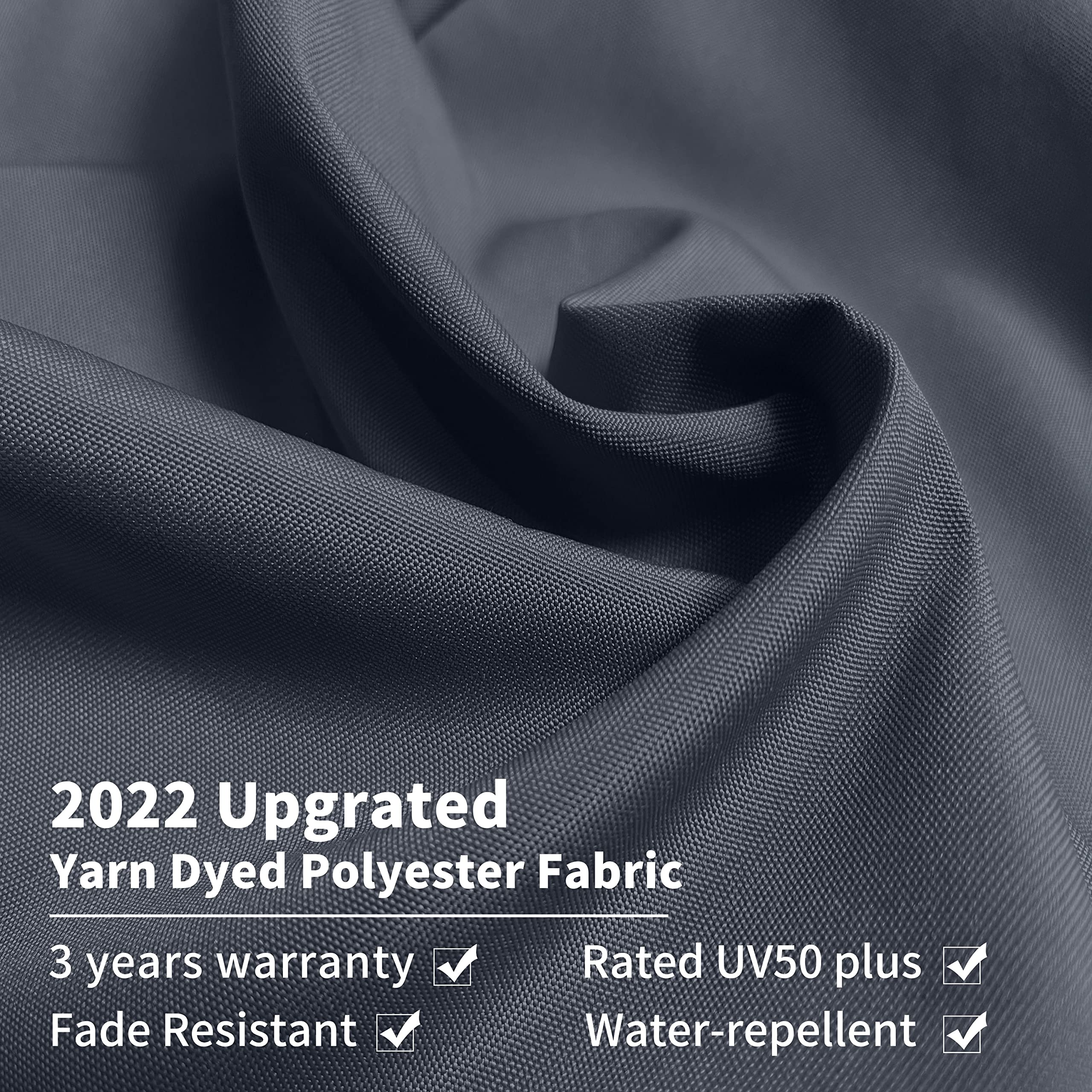 PURPLE LEAF 10'×10' Patio Umbrella Outdoor Cantilever Solar Powered LED Square Umbrella Aluminum Offset Umbrella