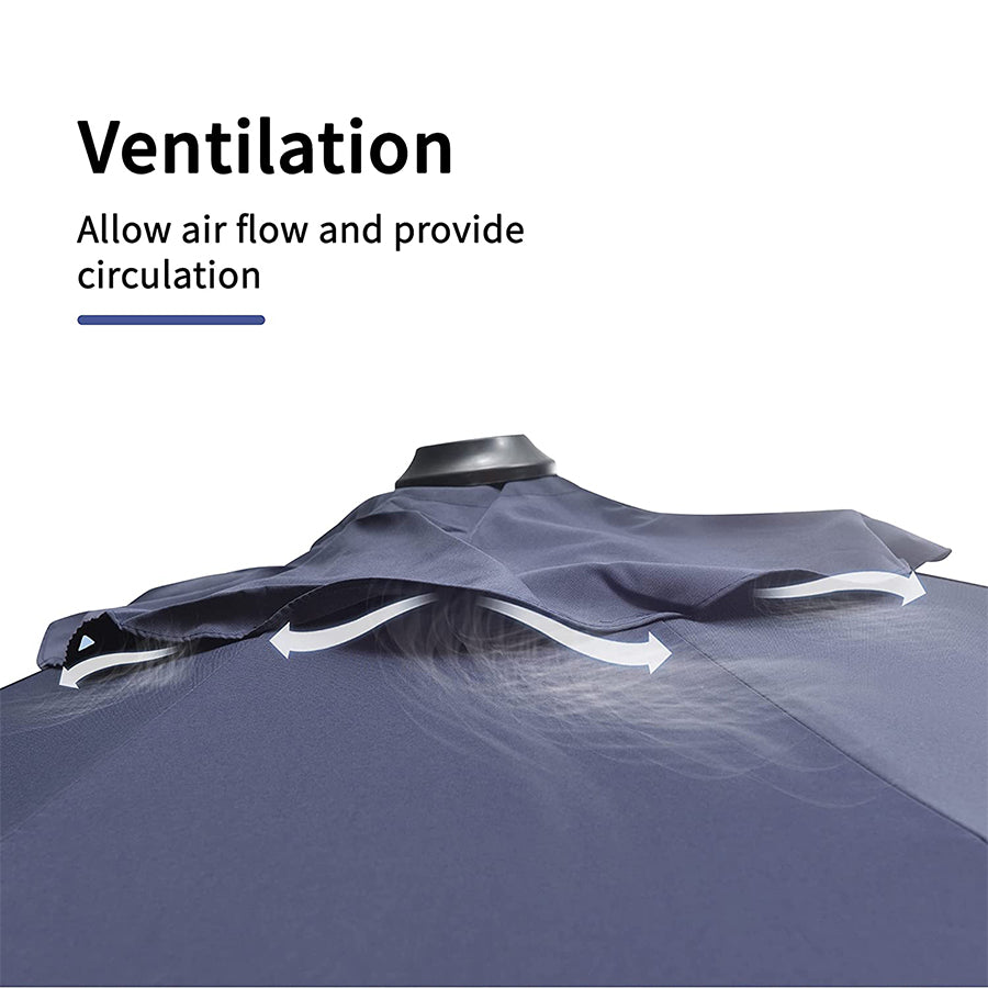 PURPLE LEAF Patio Umbrella Outdoor Cantilever Round Umbrella Aluminum Offset Umbrella with 360-degree Rotation