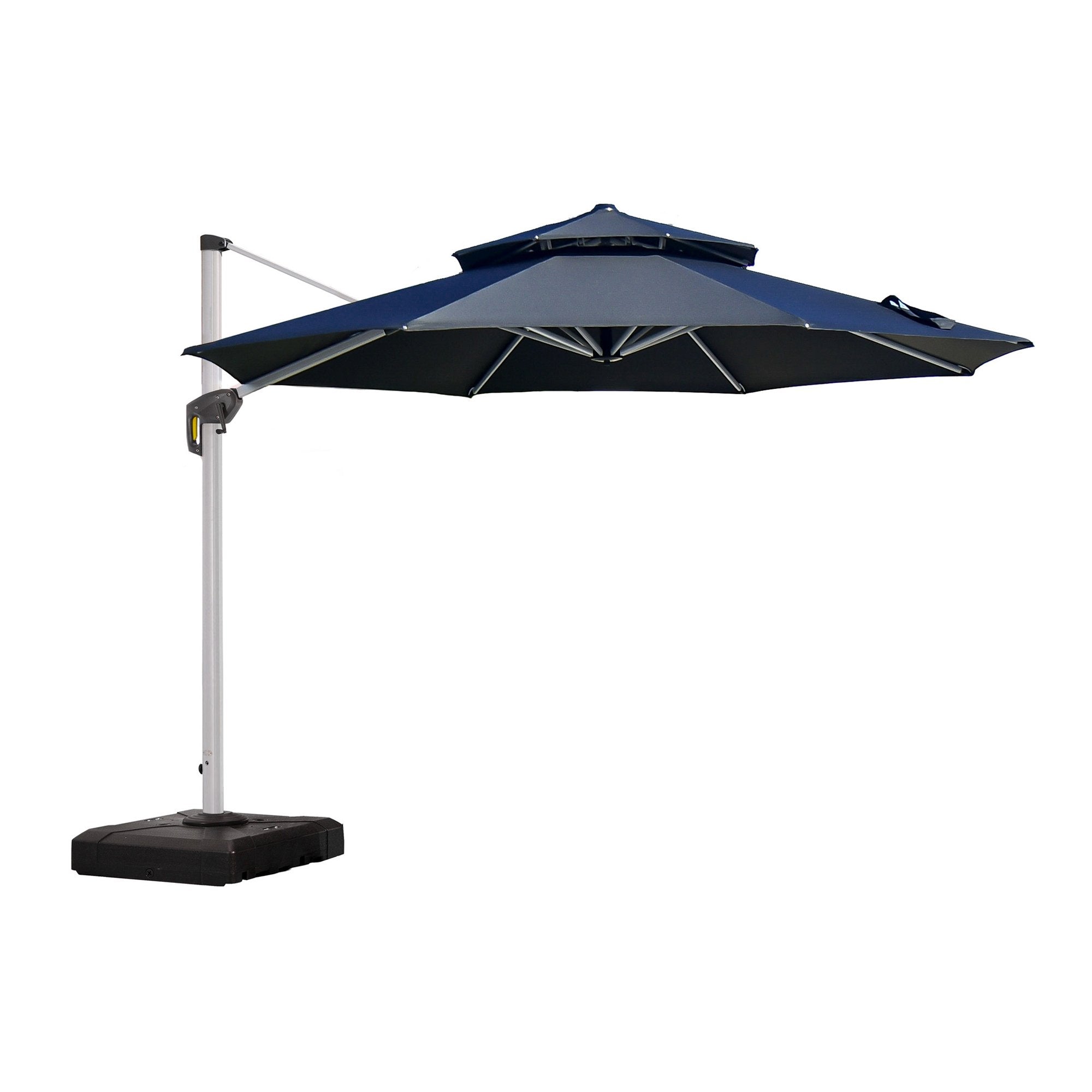 PURPLE LEAF Patio Umbrella Outdoor Round Umbrella Large Cantilever Umbrella Windproof Offset Umbrella Heavy Duty Sun Umbrella