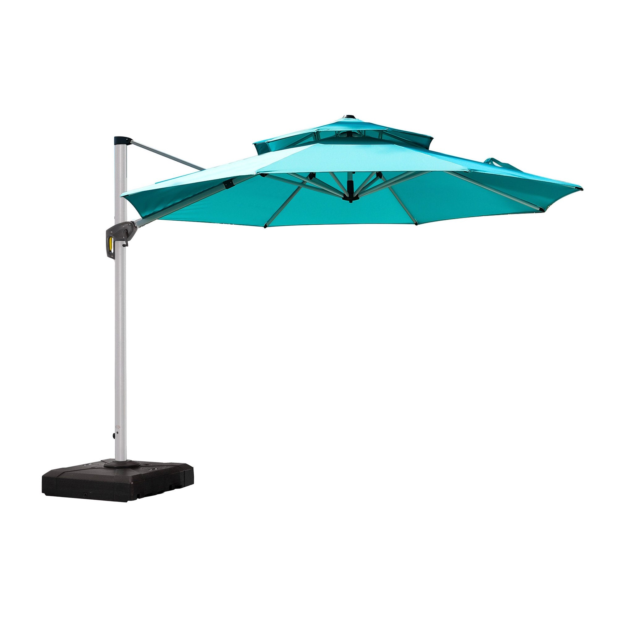 PURPLE LEAF Patio Umbrella Outdoor Round Umbrella Large Cantilever Umbrella Windproof Offset Umbrella Heavy Duty Sun Umbrella