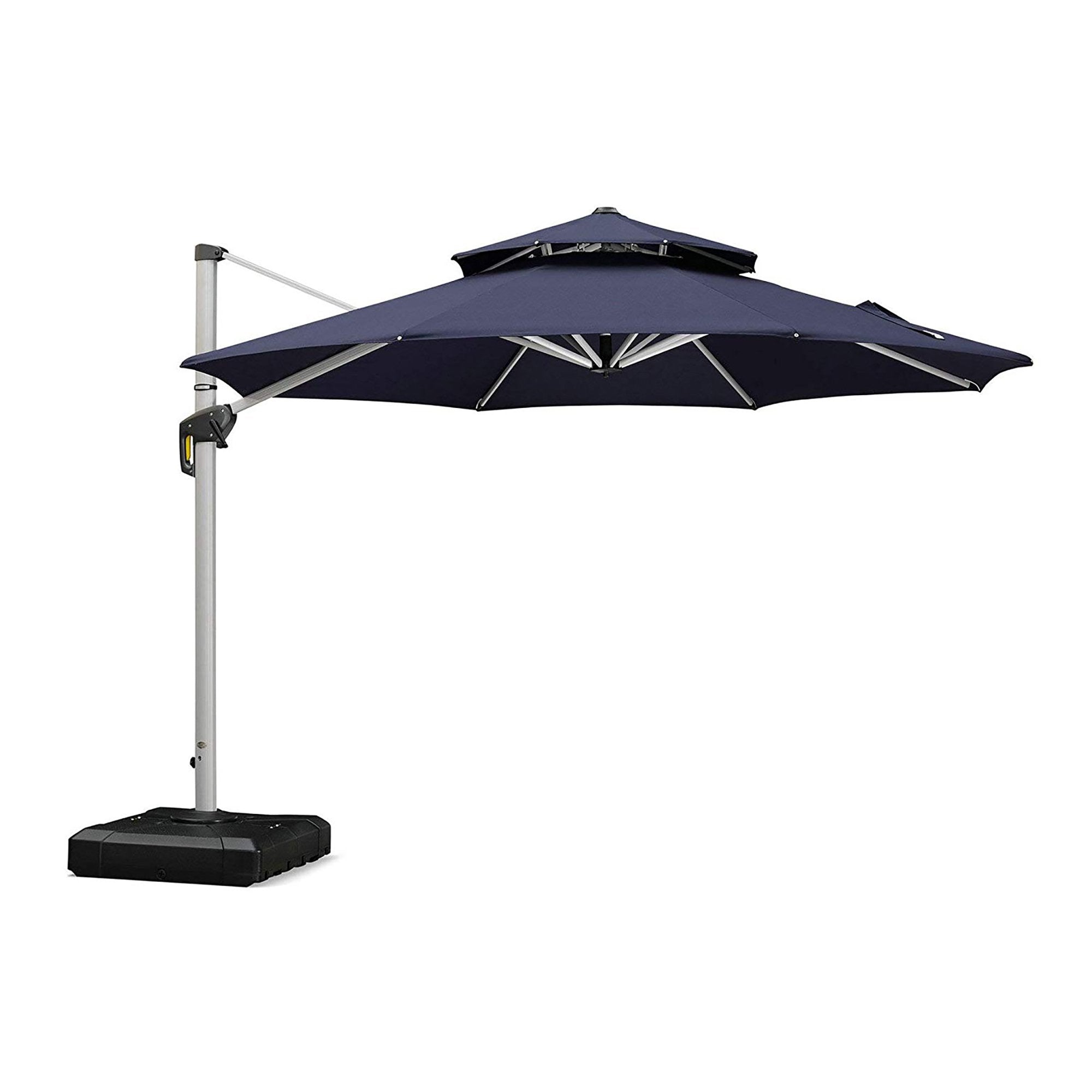 PURPLE LEAF Patio Umbrella Outdoor Round Umbrella Large Cantilever Umbrella Windproof Offset Umbrella Heavy Duty Sun Umbrella