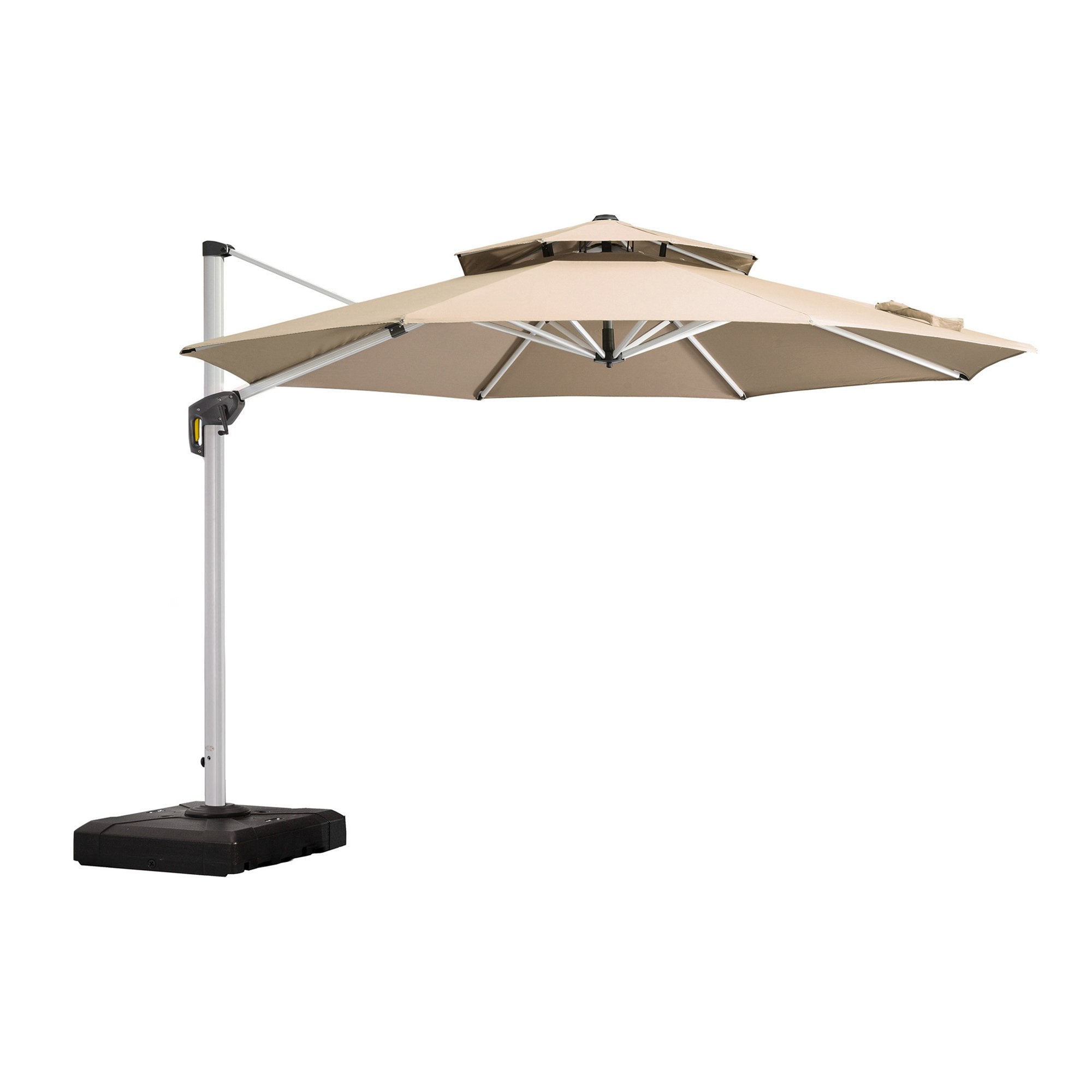 PURPLE LEAF Patio Umbrella Outdoor Round Umbrella Large Cantilever Umbrella Windproof Offset Umbrella Heavy Duty Sun Umbrella