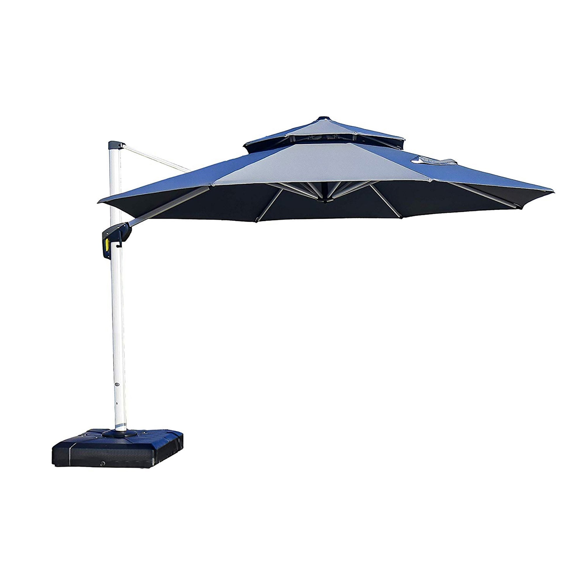 PURPLE LEAF Patio Umbrella Outdoor Round Umbrella Large Cantilever Umbrella Windproof Offset Umbrella Heavy Duty Sun Umbrella