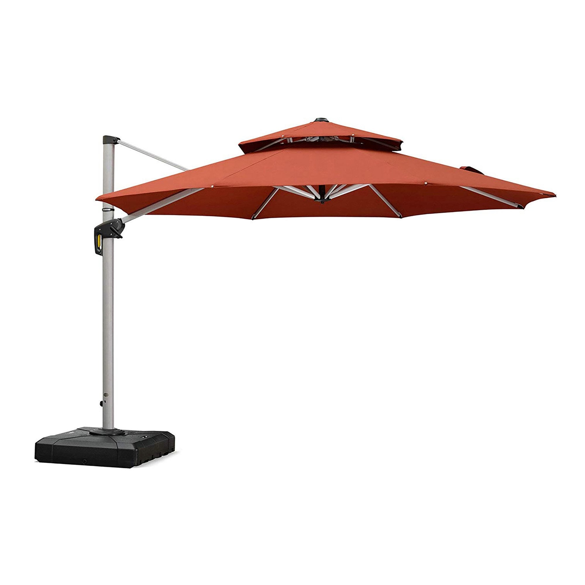 PURPLE LEAF Patio Umbrella Outdoor Round Umbrella Large Cantilever Umbrella Windproof Offset Umbrella Heavy Duty Sun Umbrella