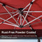 PURPLE LEAF Patio Umbrella Outdoor Rectangle Umbrella Large Cantilever Umbrella Windproof Offset Umbrella Heavy Duty Sun Umbrella